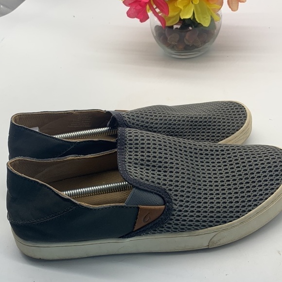 Olukai Pehuea Gray Slip On Loafers Sz 10. SNK0298C - Picture 3 of 10